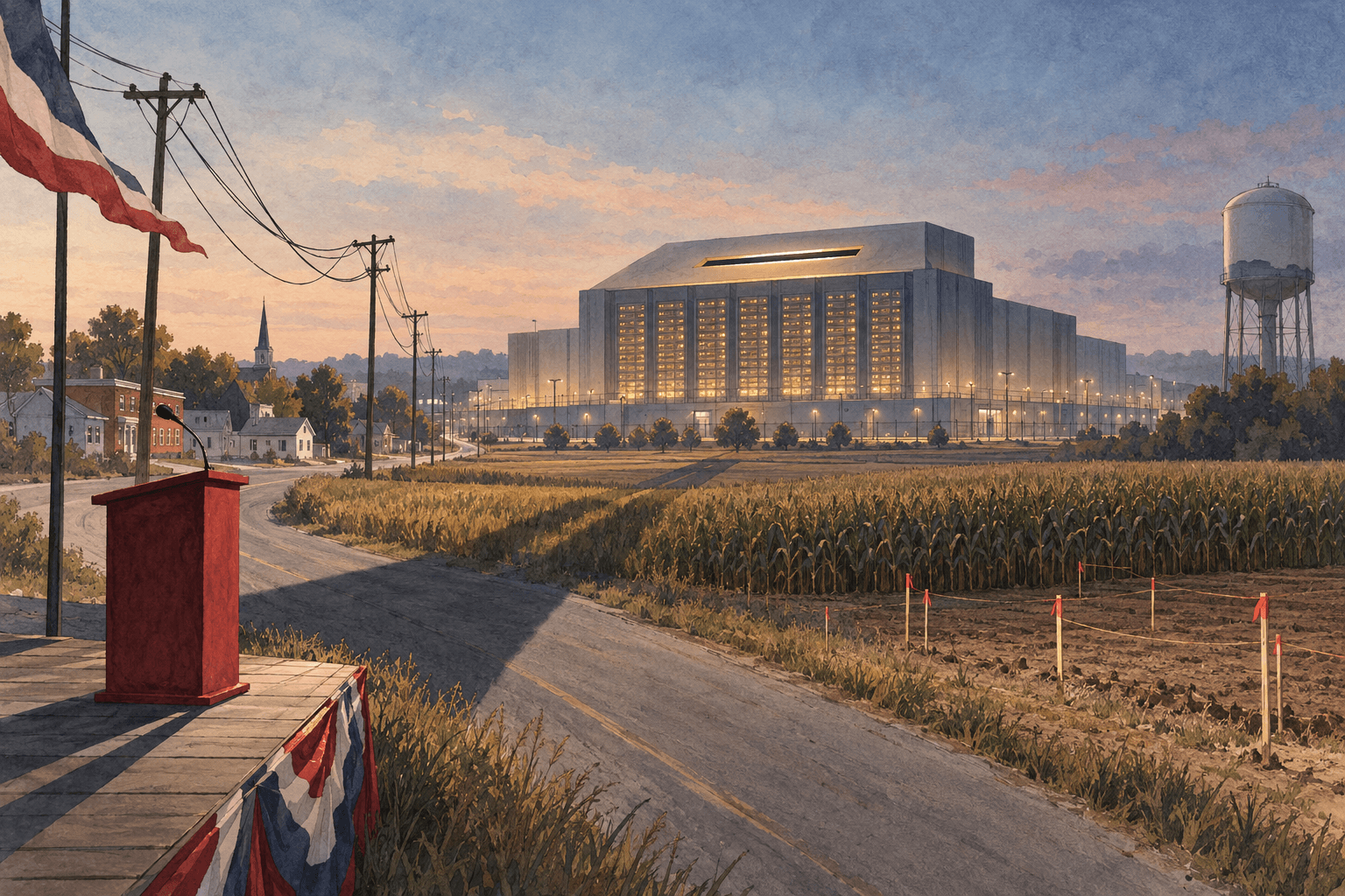 Trump’s Ohio data-center defense turns AI buildout into a midterm test